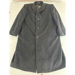 FUMAGALLI DARK GRAY WOOL/NYLON/CASHMERE Men’s Trench Overcoat Size 52L XXL